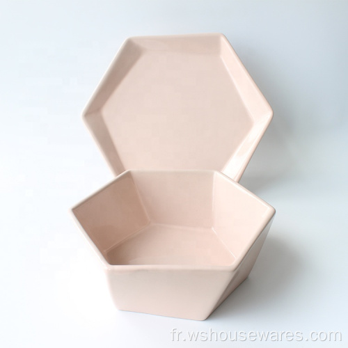 Wholesale Polygon Vaisselle Poterie Luxe